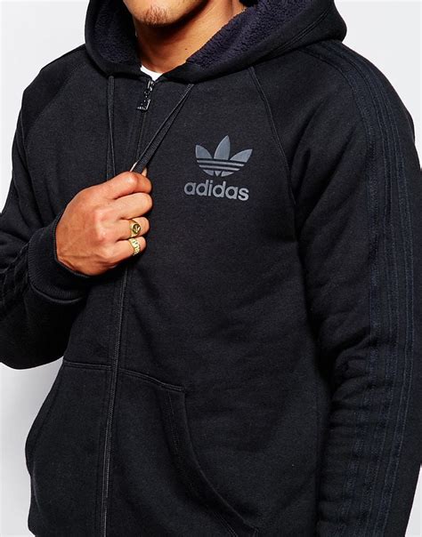 adidas originals girly zip hoodie black|adidas zipped hoodie men's.